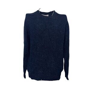 Vintage PRINGLE of SCOTLAND 100% pure wool Crewneck in Navy  "Grandpa" SWEATER S